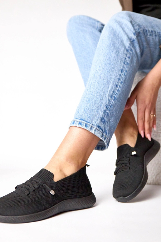 Baskets sportives noires pour femmes Léa