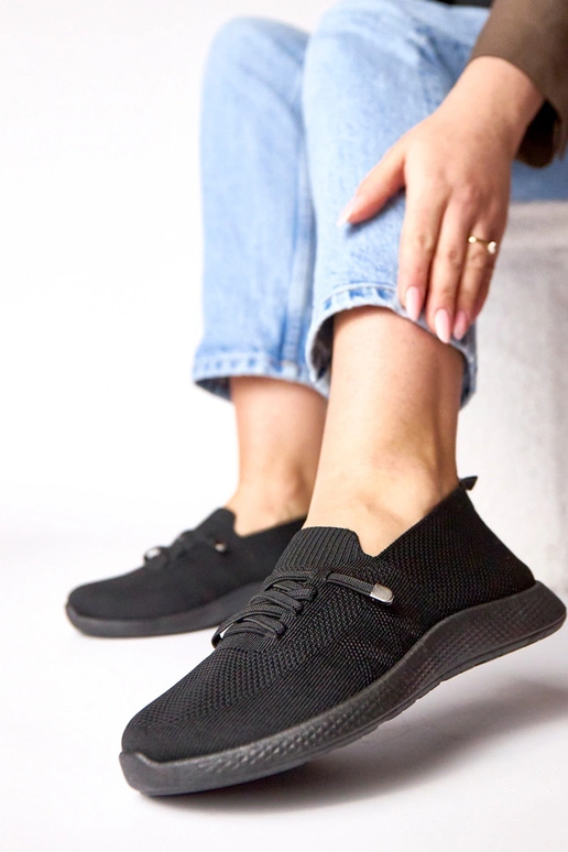 Baskets sportives noires pour femmes Léa