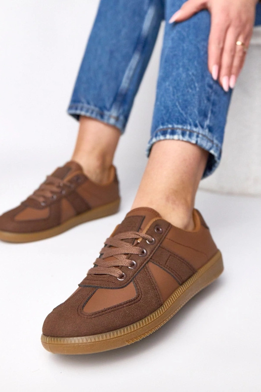 Baskets brunes à plateforme Valentine