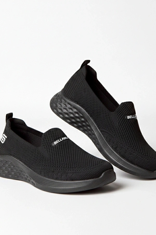 Baskets en tissu noires à enfiler Zoe