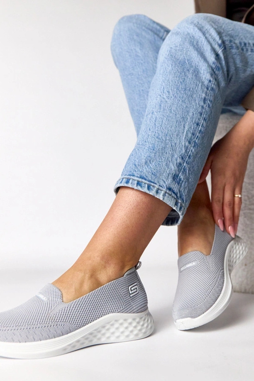 Baskets en tissu grises à enfiler Zoe