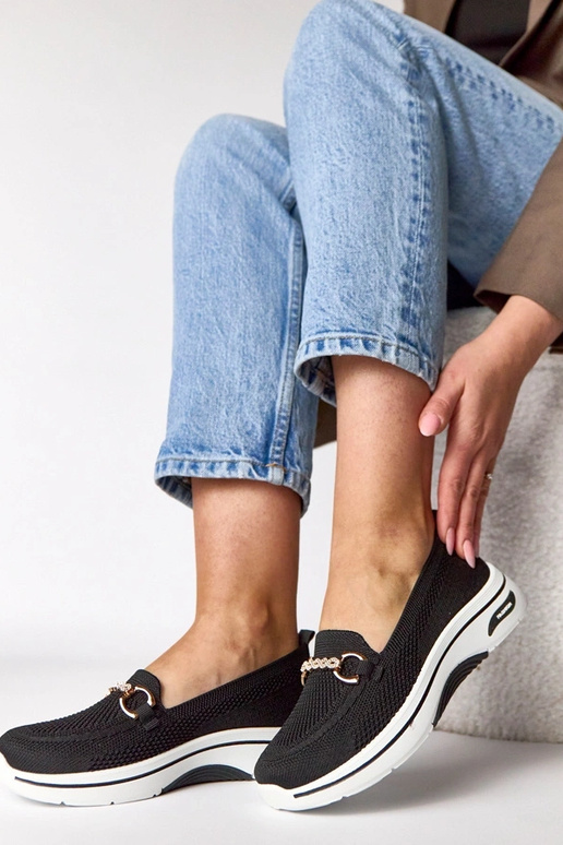 Baskets en tissu noires à enfiler...