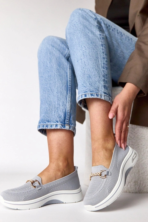 Baskets en tissu grises à enfiler...