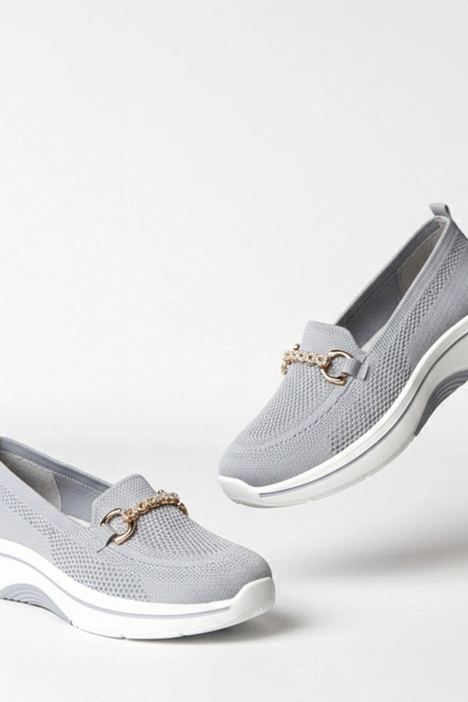 Baskets en tissu grises à enfiler...