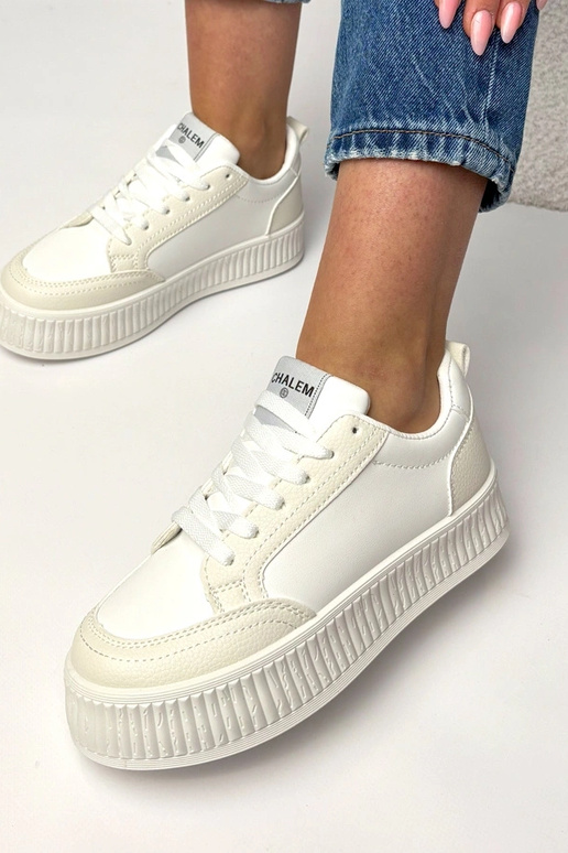 Baskets plateforme blanches Solange