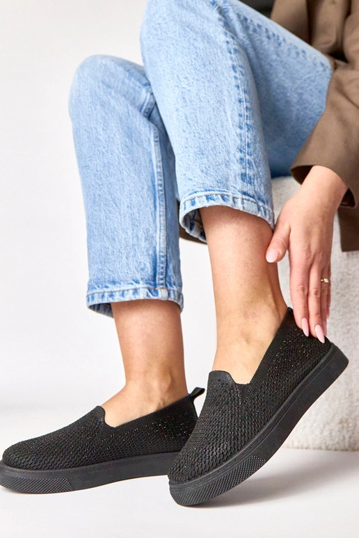 Baskets en tissu noires à enfiler...