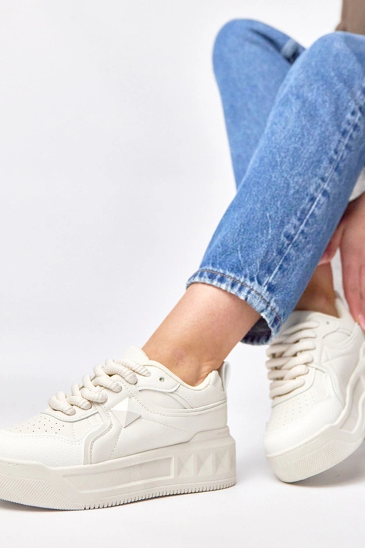 Baskets sable avec plateforme Alessandra