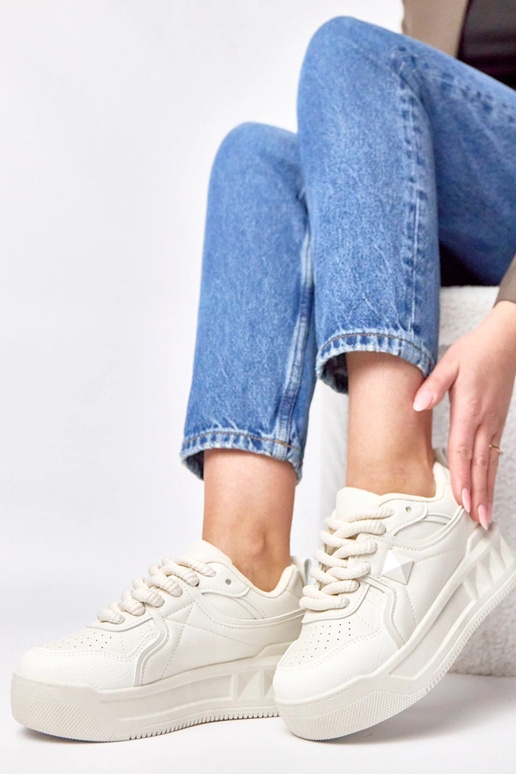 Baskets sable avec plateforme Alessandra