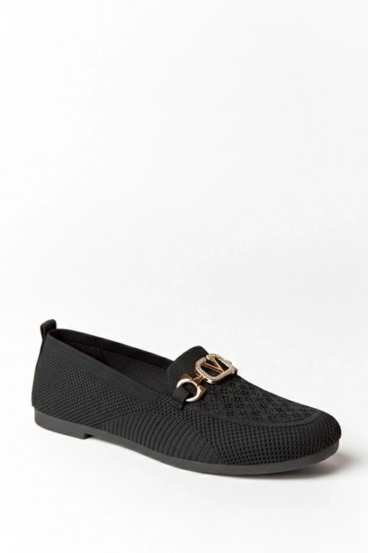 Mocassins en textile noirs avec...