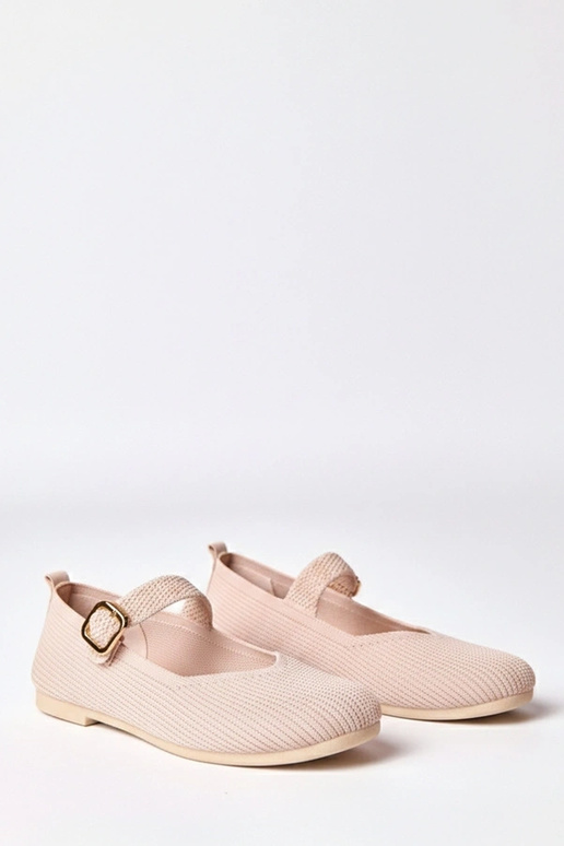 Ballerines en textile roses avec...