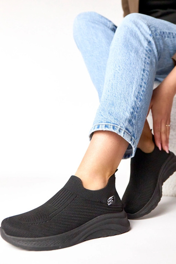 Baskets en textile noires à... 2