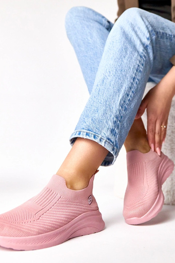 Baskets en textile roses à... 2