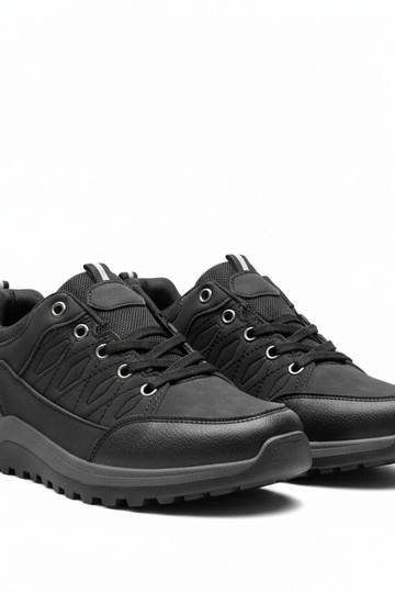 Baskets noires pour hommes Leo