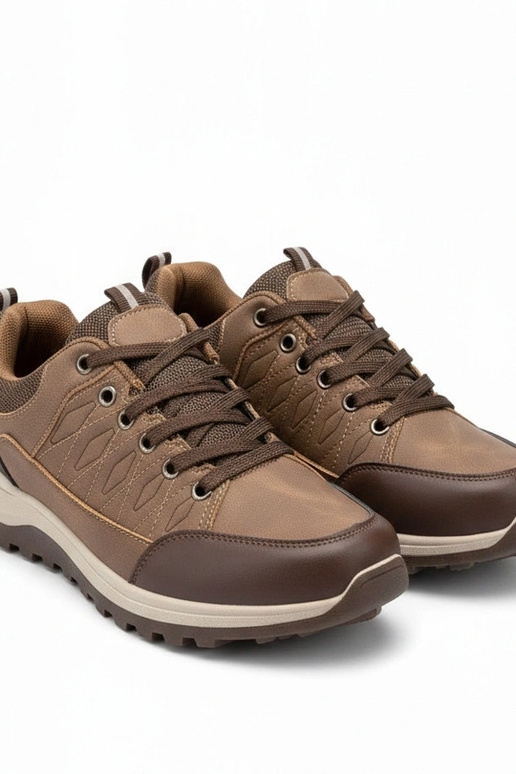 Baskets brunes pour hommes Leo