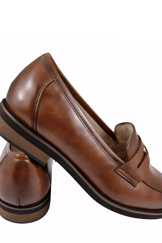 Mocassins en cuir marron avec décoration Cambell
