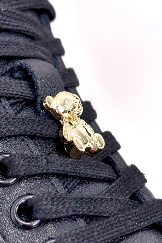 Baskets en cuir noires avec...