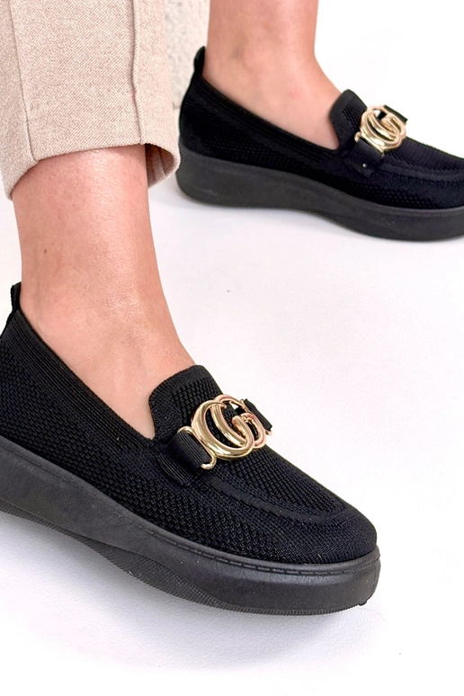 Baskets en tissu noires avec boucle...