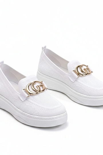 Baskets en tissu blanches...