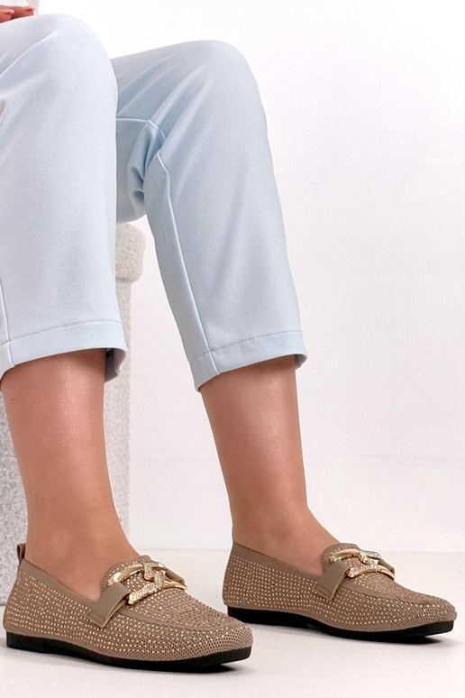 Ballerines en cuir noires décorées de...