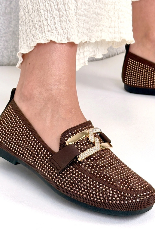 Mocassins en tissu couleur sable avec...