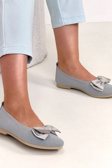 Ballerines en vison roses avec nœud Paisley 2