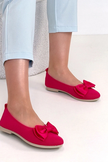 Ballerines en vison blanches avec nœud Paisley
