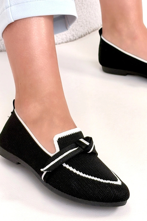 Mocassins en tissu noirs Addison