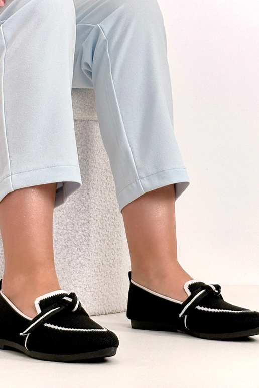 Mocassins en tissu noirs Addison