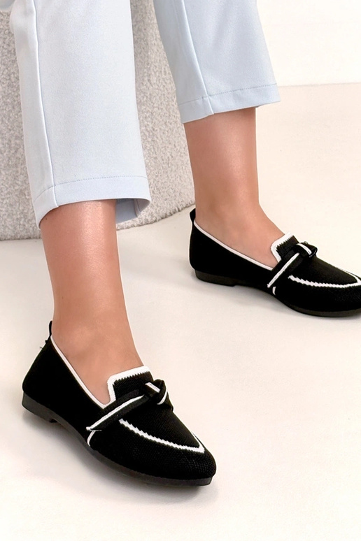 Mocassins en tissu noirs Addison