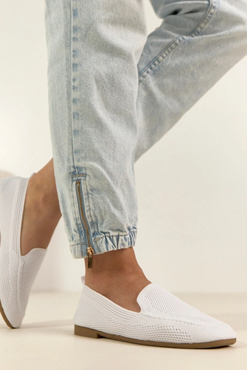 Mocassins en tissu couleur sable avec nœud Aubrey 2
