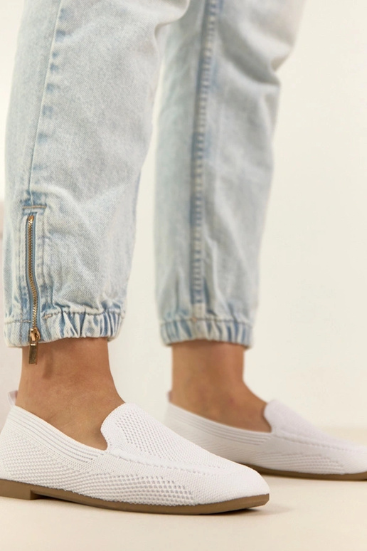 Mocassins en tissu couleur sable avec...