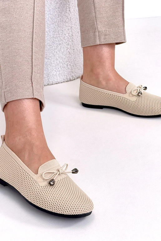 Mocassins en tissu noirs avec nœud...