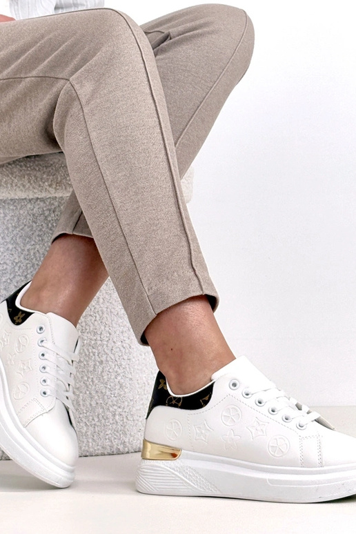 Baskets blanches avec lacets Peyton