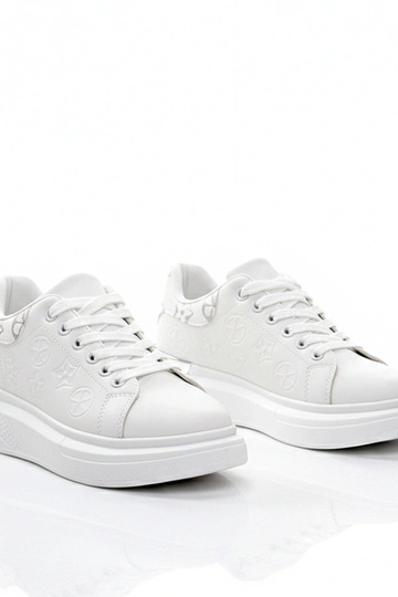 Baskets blanches avec lacets Peyton