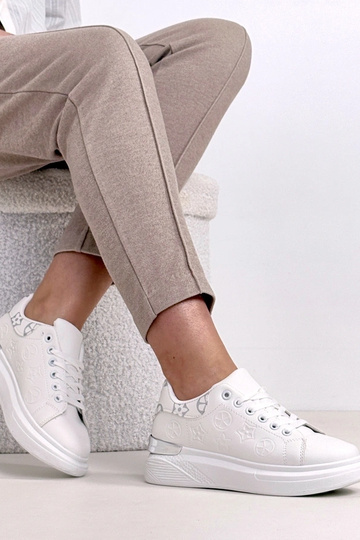 Baskets blanches avec lacets Peyton 2