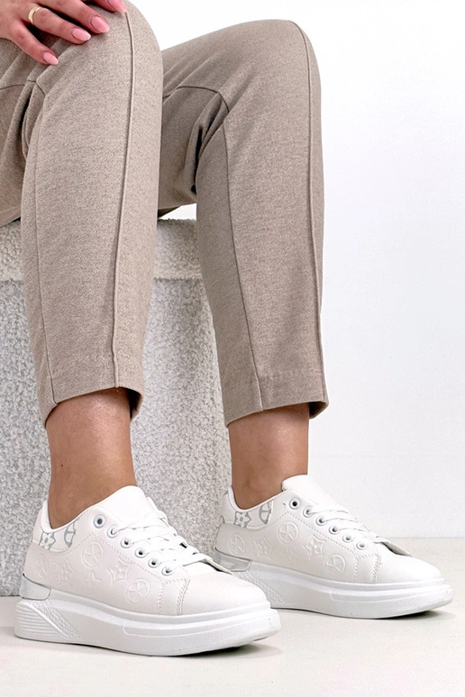 Baskets blanches avec lacets Peyton