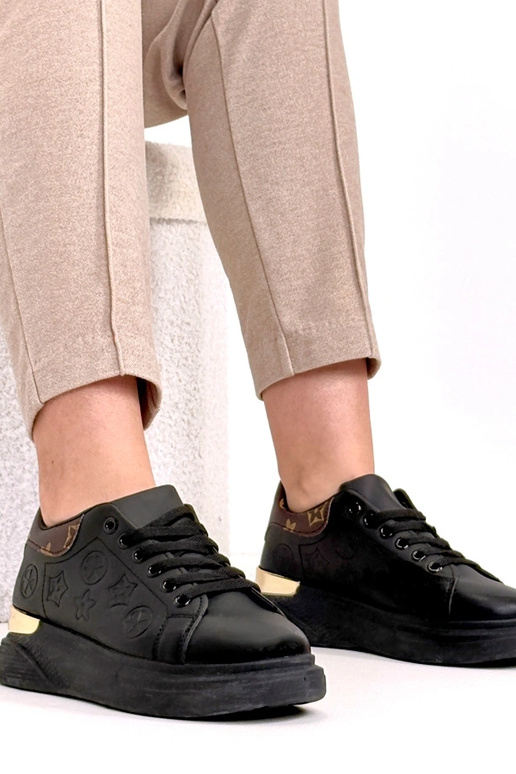 Baskets noires avec lacets Peyton