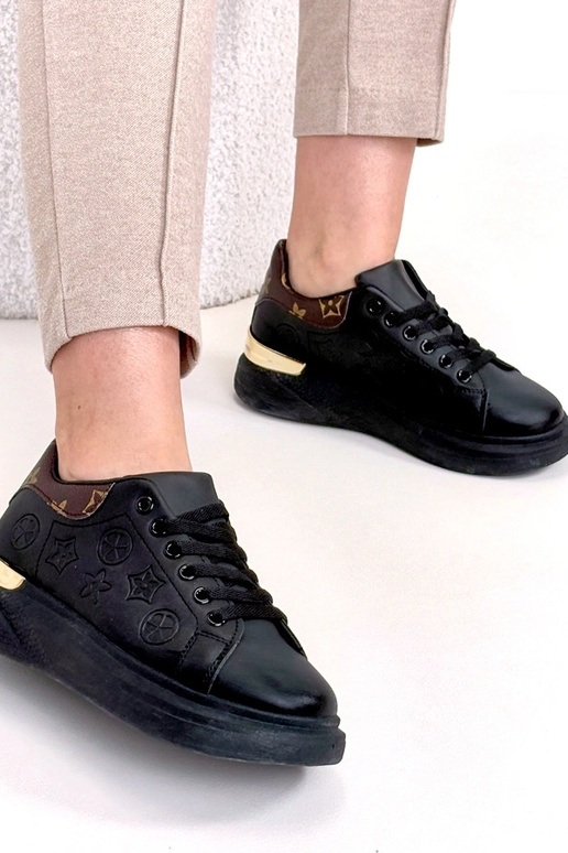 Baskets noires avec lacets Peyton