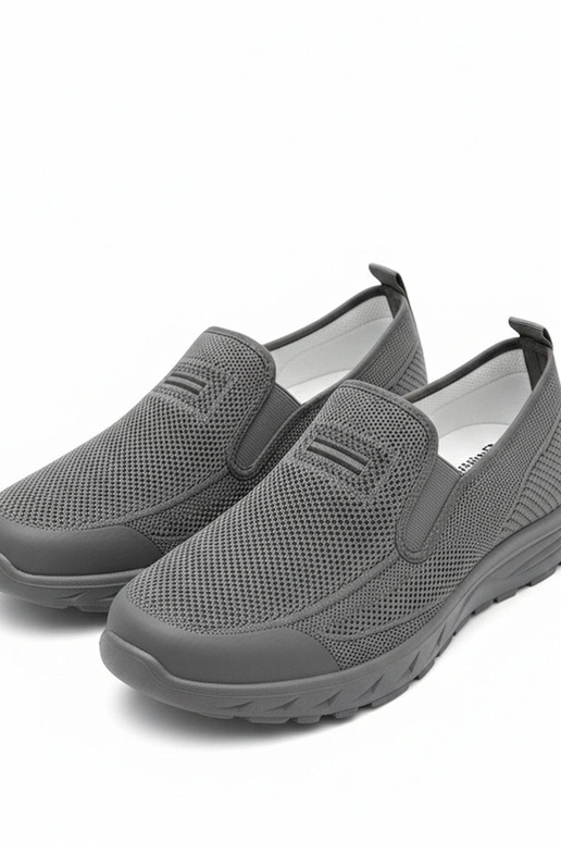 Baskets homme grises sans lacets...