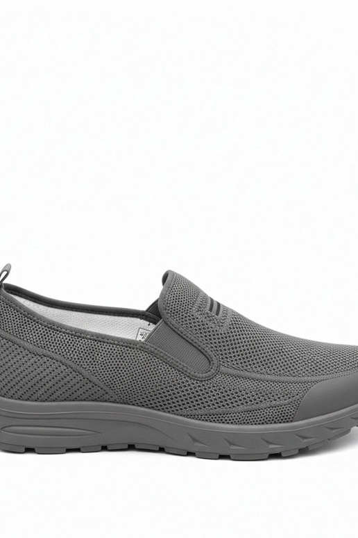 Baskets homme grises sans lacets...