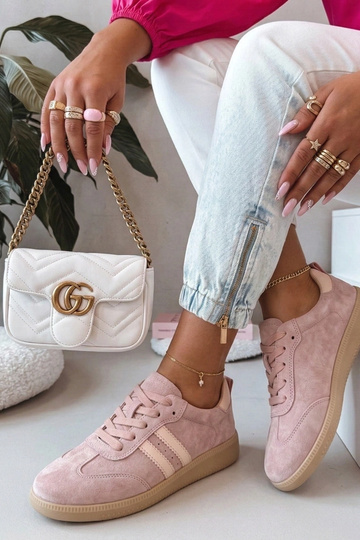 Baskets en cuir roses Filippo