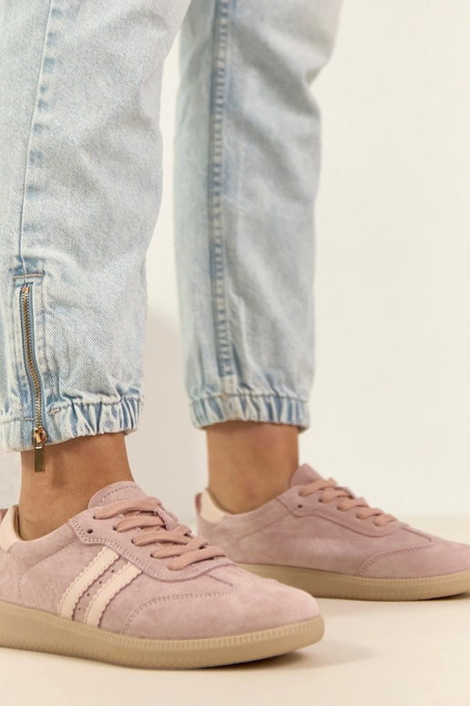 Baskets en cuir roses Filippo