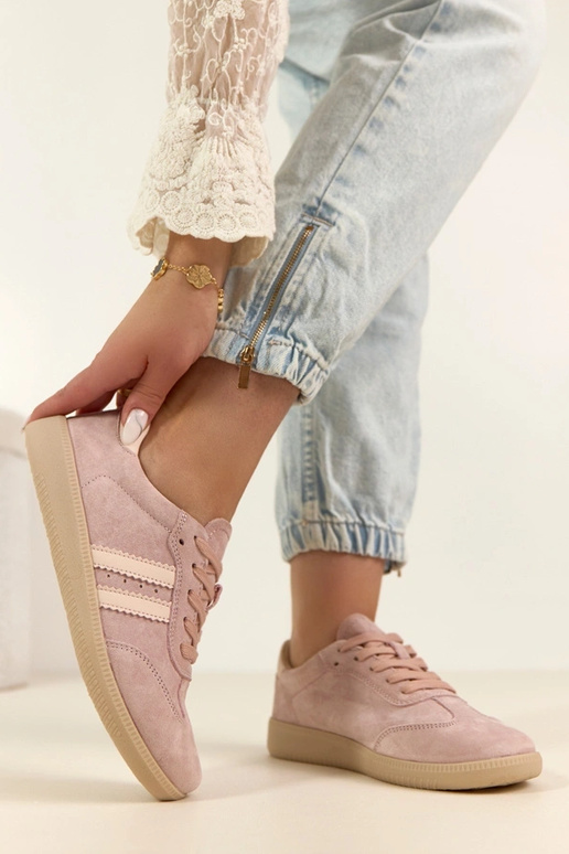 Baskets en cuir roses Filippo