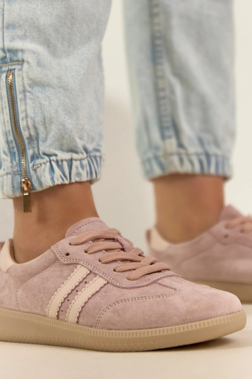 Baskets en cuir roses Filippo