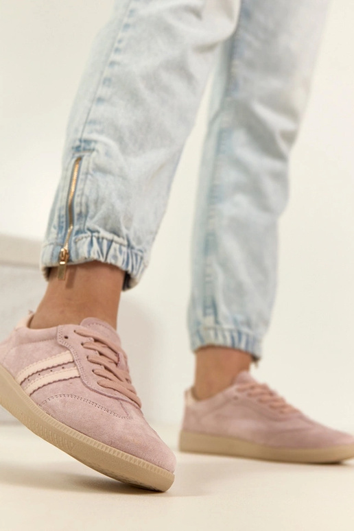 Baskets en cuir roses Filippo