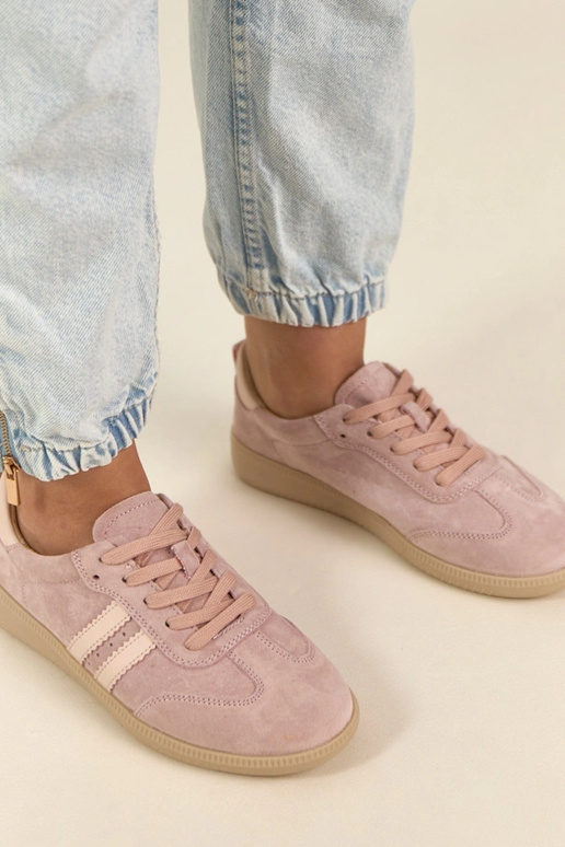 Baskets en cuir roses Filippo