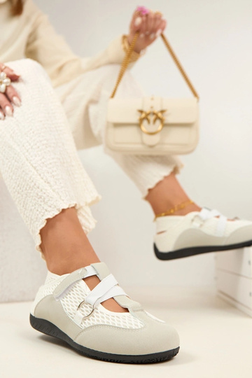 Ballerines de style sportif grises Vesper