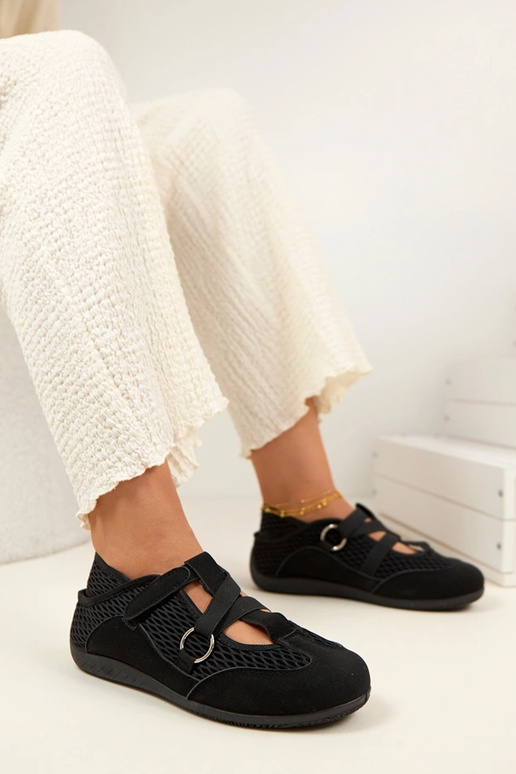 Ballerines de style sportif noires...