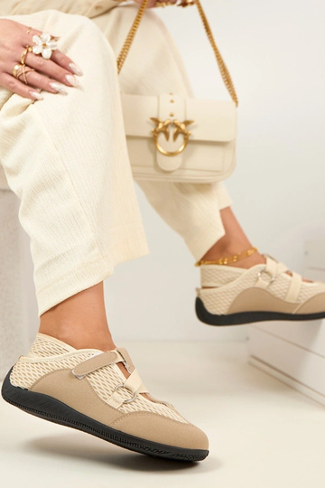 Ballerines de style sportif sable Vesper