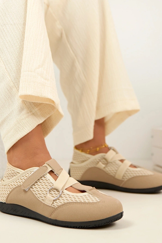 Ballerines de style sportif sable Vesper